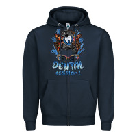 Navy dental assistant messy bun Zipper Hoodie - BarkalooDesign