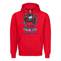 Red dental assistant messy bun Zipper Hoodie - BarkalooDesign