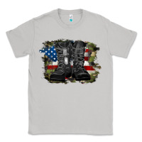 Moon Dust american flag with army boots Classic Tee - RanaPortraitStore