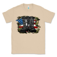 Mushroom american flag with army boots Classic Tee - RanaPortraitStore
