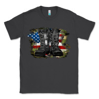 Smoke american flag with army boots Classic Tee - RanaPortraitStore