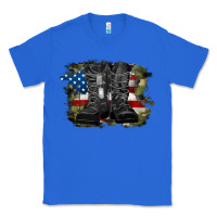 True Royal american flag with army boots Classic Tee - RanaPortraitStore