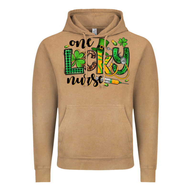 St. Patrick's Day One Lucky Nurse Vintage Hoodie by OliviaCreatesArt | Teevron