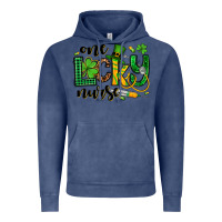 Vintage Denim St. Patrick's Day One lucky Nurse Vintage Hoodie - OliviaCreatesArt
