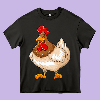 Cute Chicken Heavy Core Tee Designed By Texasbilliewilder