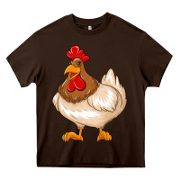 Chocolate Brown cute chicken Heavy Core Tee - texasbilliewilder