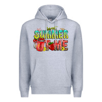 Heather Grey summer time Premium Hoodie - CowhideDigitalArt