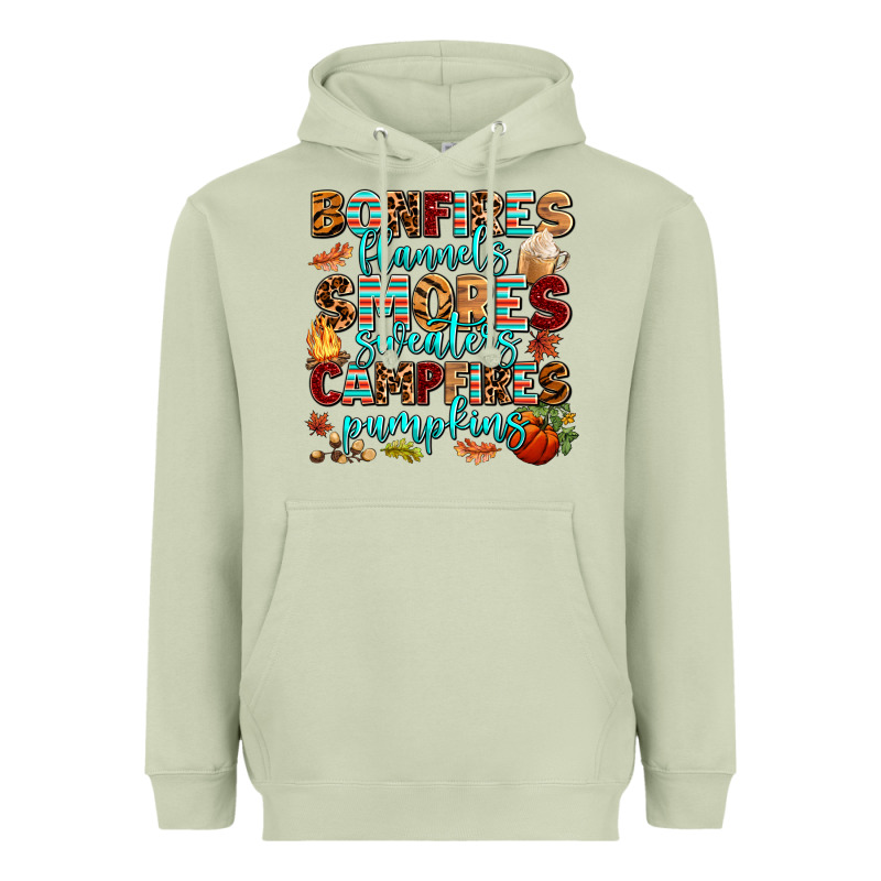 Bonfires Flannels Smores Heavyweight Hoodie by AdoDesignShop | Teevron