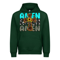 Forest Green amen Urban Hoodie - JahusDesignShop