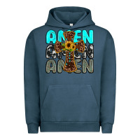 Pigment Midnight Navy amen Urban Hoodie - JahusDesignShop