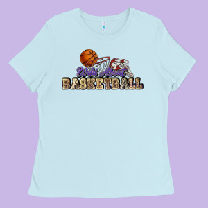 Wild About Basketball Ladies Tee Designed By Howdyjamesfarm