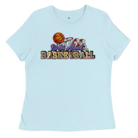Baby Blue Wild about Basketball Ladies Tee - HowdyJamesFarm
