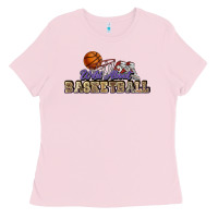 Bubblegum Pink Wild about Basketball Ladies Tee - HowdyJamesFarm