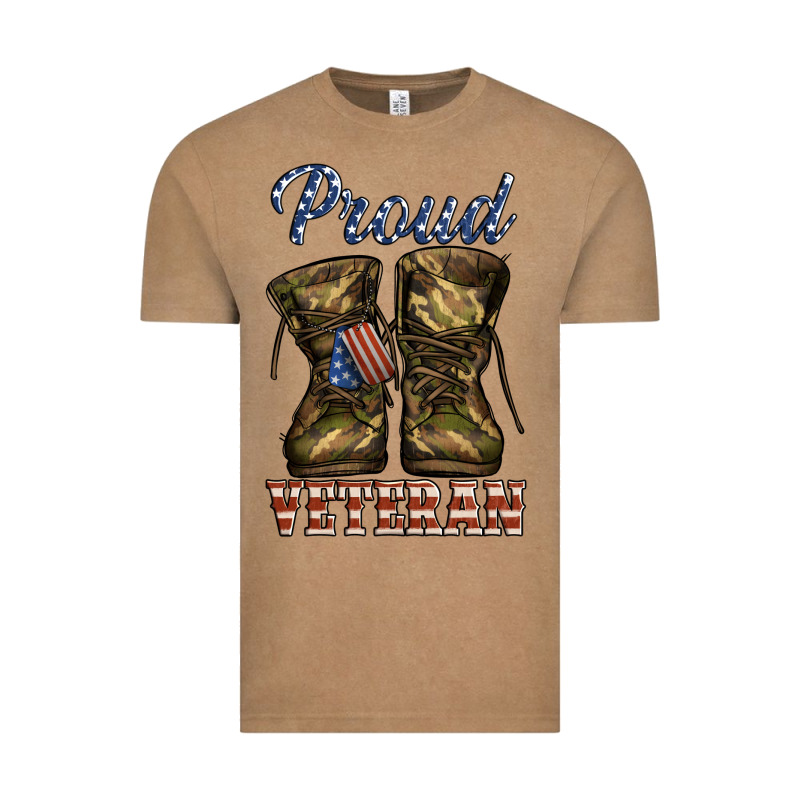 Proud Veteran Camo Shoes Vintage Tee by Jasminsmagicworld | Teevron
