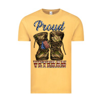 Vintage Mustard proud veteran camo shoes Vintage Tee - Jasminsmagicworld