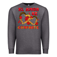 Charcoal Heather el amor se comparte with churros Premium Sweatshirt - AdoDesignShop