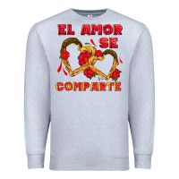 Heather Grey el amor se comparte with churros Premium Sweatshirt - AdoDesignShop