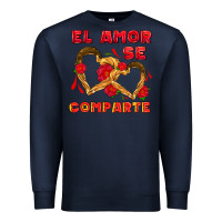 Navy el amor se comparte with churros Premium Sweatshirt - AdoDesignShop
