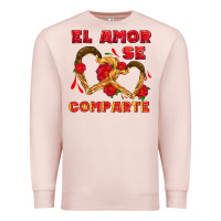 Pale Pink el amor se comparte with churros Premium Sweatshirt - AdoDesignShop