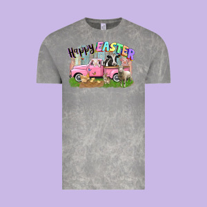 Happy Easter Truck With Farm Animals Easter Day Vintage Tee Designed By Cowgirlartshop