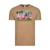 Vintage Coffee Happy Easter truck with farm animals Easter Day Vintage Tee - CowGirlArtShop
