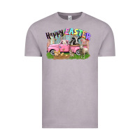 Vintage Zinc Happy Easter truck with farm animals Easter Day Vintage Tee - CowGirlArtShop
