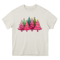 Cream christmas tress with lights Heavy Core Tee - texasbilliewilder