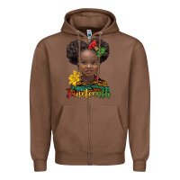 Chestnut juneteenth african girl Zipper Hoodie - BarkalooDesign