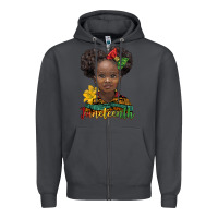 Smoke juneteenth african girl Zipper Hoodie - BarkalooDesign