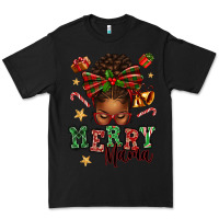 Black merry mama afro messy bun Premium Tee - texasbilliewilder