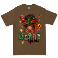 Cacao merry mama afro messy bun Premium Tee - texasbilliewilder