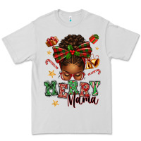 Dove Grey merry mama afro messy bun Premium Tee - texasbilliewilder