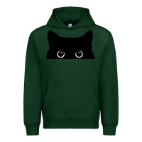Forest Green Peeking Cat Urban Hoodie - maiPhamDesign