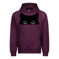 Mauve Wine Peeking Cat Urban Hoodie - maiPhamDesign