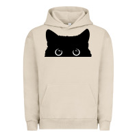 Pigment French Oak Peeking Cat Urban Hoodie - maiPhamDesign