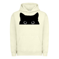 Pigment Pistachio Peeking Cat Urban Hoodie - maiPhamDesign