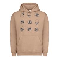 Pigment Burro Skulls Urban Hoodie - maiPhamDesign