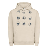 Pigment French Oak Skulls Urban Hoodie - maiPhamDesign