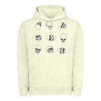 Pigment Pistachio Skulls Urban Hoodie - maiPhamDesign