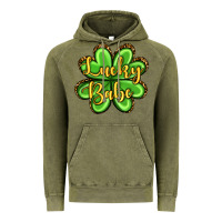 Vintage Olive St. Patrick's Lucky babe Vintage Hoodie - OliviaCreatesArt