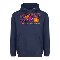 Navy peace love halloween Heavyweight Hoodie - AdoDesignShop