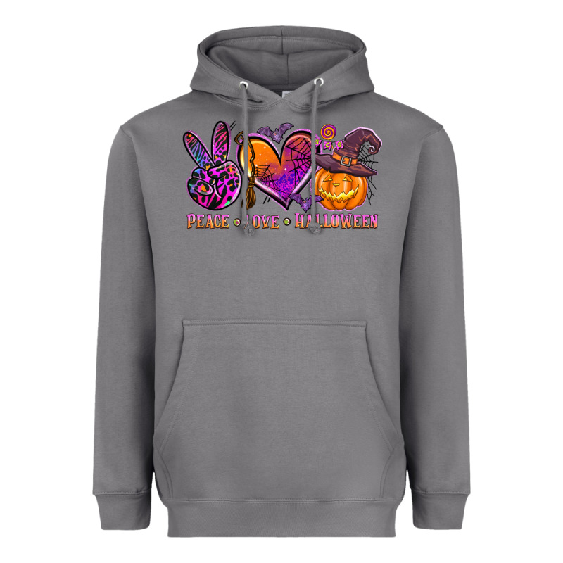 Peace Love Halloween Heavyweight Hoodie by AdoDesignShop | Teevron