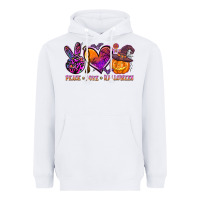White peace love halloween Heavyweight Hoodie - AdoDesignShop