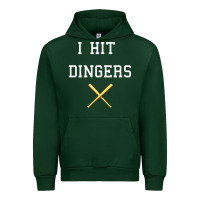 Forest Green i hit dingers baseball Urban Hoodie - maiPhamDesign