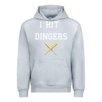 Heather Grey i hit dingers baseball Urban Hoodie - maiPhamDesign