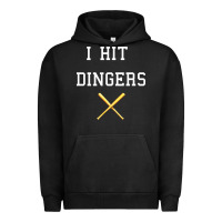 Pigment Black i hit dingers baseball Urban Hoodie - maiPhamDesign
