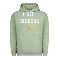 Pigment Oil Green i hit dingers baseball Urban Hoodie - maiPhamDesign