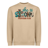 She Is Strong Heavyweight Sweatshirt | Teevron