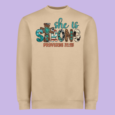 She Is Strong Heavyweight Sweatshirt Designed By Artiststas