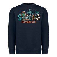 Navy she is strong Heavyweight Sweatshirt - Artiststas